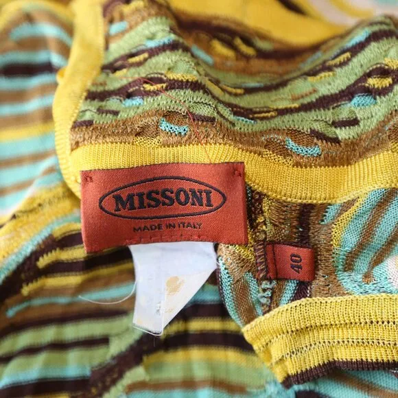 GORGEOUS MISSONI MADE IN ITALY MIDI SLEEVELESS Turtleneck KNIT DRESS EUC SIZE 40 - Picture 6 of 6
